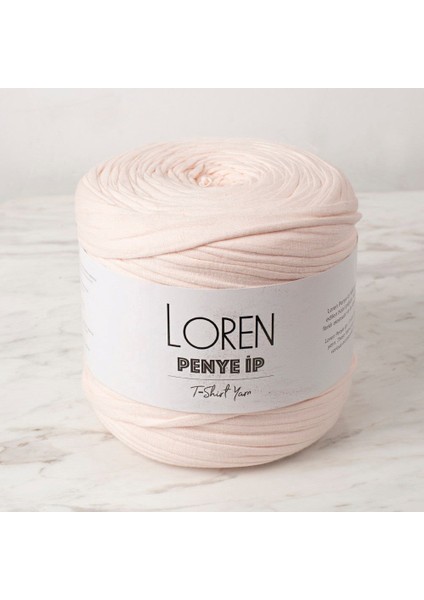 Loren Penye Kumaş El Örgü İpi Toz Pembe - 77 - 33541