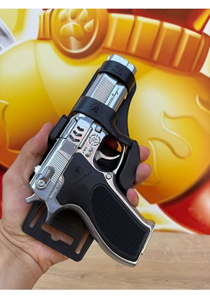 Kapsül Patlatan Tabancası Komple Parlak Demir Kapsül Patlatan Metal Tabanca Oyuncak Silah