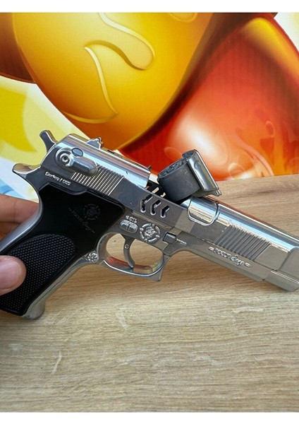 Kapsül Patlatan Tabancası Komple Parlak Demir Kapsül Patlatan Metal Tabanca Oyuncak Silah modelleri