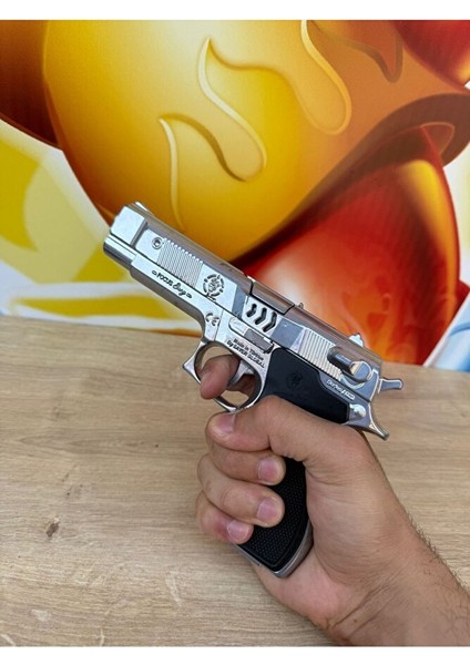 Kapsül Patlatan Tabancası Komple Parlak Demir Kapsül Patlatan Metal Tabanca Oyuncak Silah indirimleri