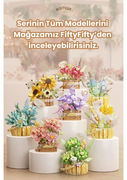 Panlos Boutıque Serisi Mini Çiçek Buketi 529 Parça Oyuncak Yapım Seti -FFP1092 modelleri