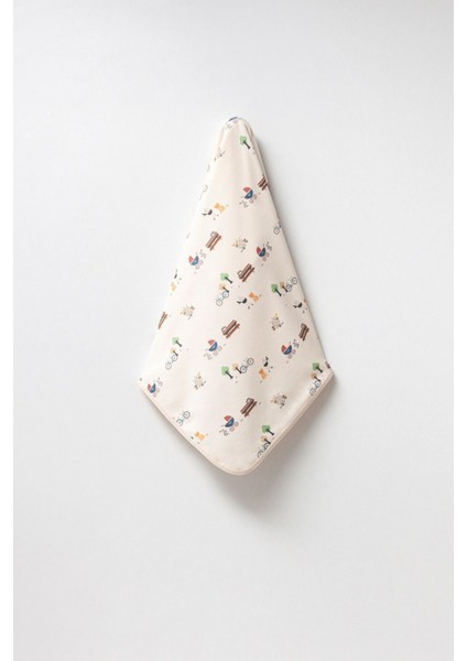 Piknik Baskılı Çift Katlı Penye Yenidoğan ve Çok Amaçlı %100 Pamuklu Bebe Battaniyesi