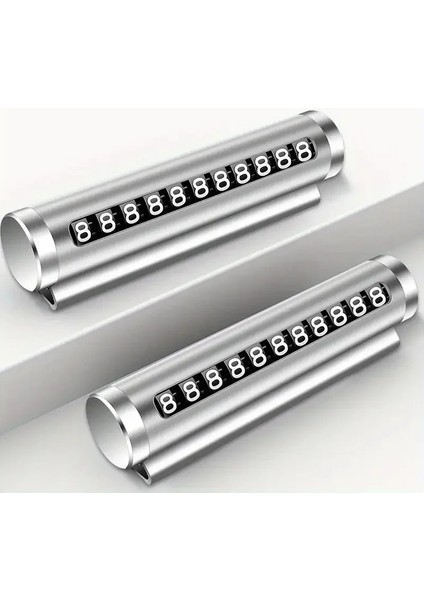 Telefon Numarası Plaka Silindiri Ayarı Renkli Metal Alüminyum Araba Geçici Park Kartı Evrensel Moda Oto Aksesuarları (5314) fırsatları