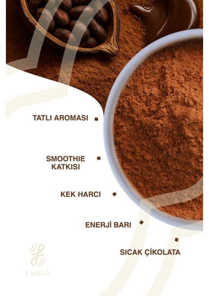 Ham Kakao Toz 100G – Doğal Enerji ve Antioksidan Kaynağı fiyatları