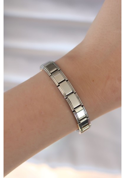 316L Çelik Gümüş Renk Yazısız Nomination Model Kadın Bileklik