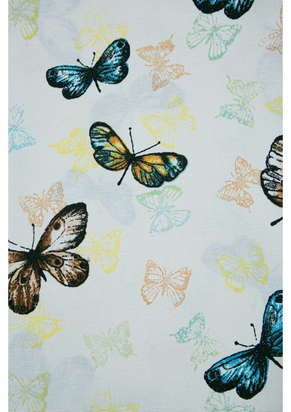 Duck Kelebekli Kırlent Kılıfı Bej Sarı V1 40X40 modelleri