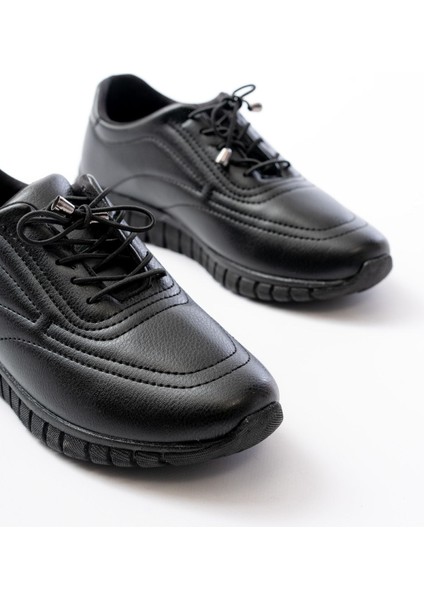 ZRİN-504 Siyah Bağcıklı Ortopedik Günlük Kadın Spor Ayakkabı fiyatları