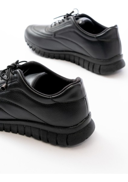 ZRİN-504 Siyah Bağcıklı Ortopedik Günlük Kadın Spor Ayakkabı indirimleri