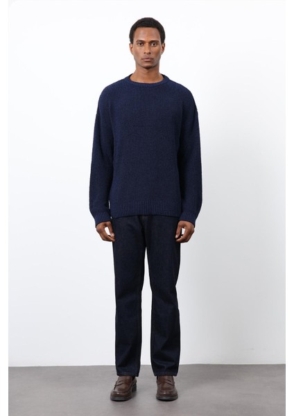 Lacivert Örme Triko Erkek Kazak fırsatları