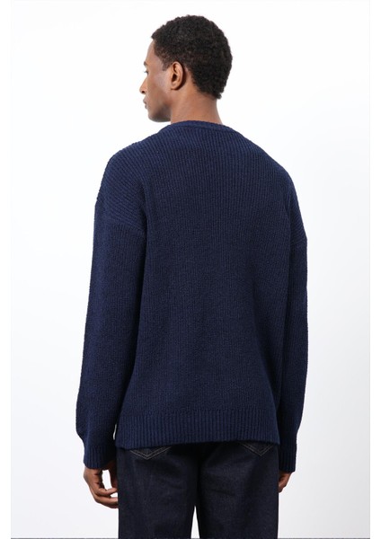 Lacivert Örme Triko Erkek Kazak