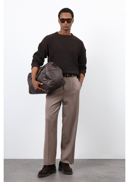 Kahve Örme Triko Erkek Kazak fiyatları