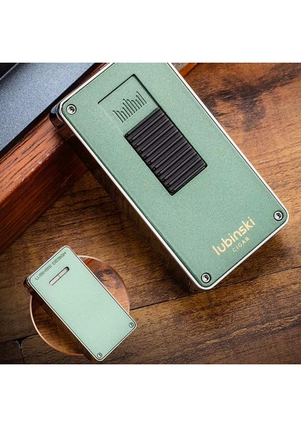 Design Yeni Seri Çift Torch Delicili Puro Çakmağı Yeşil fiyatları