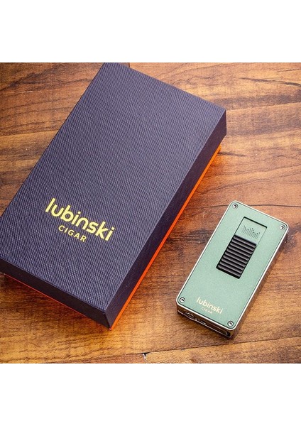 Design Yeni Seri Çift Torch Delicili Puro Çakmağı Yeşil indirimleri