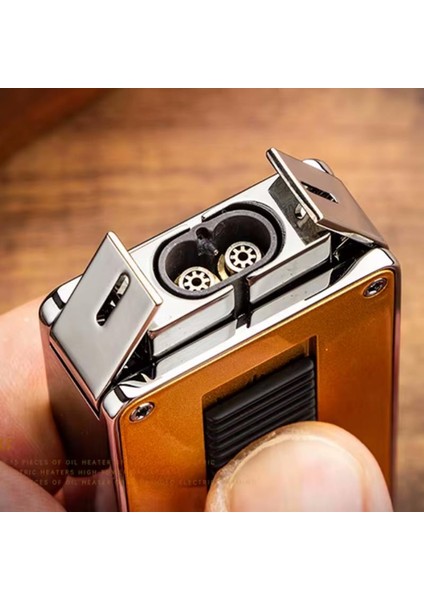 Design Yeni Seri Çift Torch Delicili Puro Çakmağı Gold fırsatları