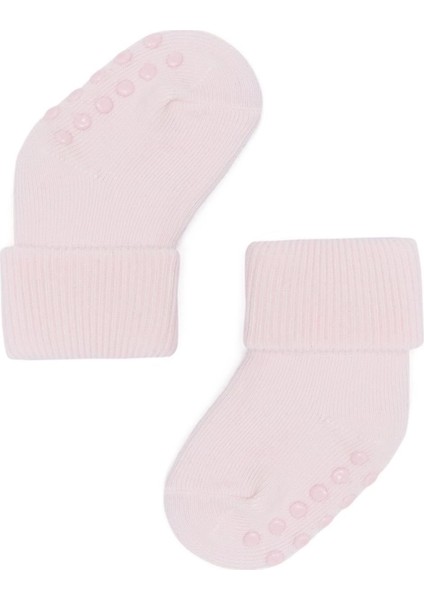 Yenideoğan 5'li Organik Bebek Soket Çorap Pembe-Beyaz modelleri