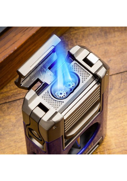 Premium Çift Torch Puro Çakmağı Dahili V-Cut Kesici - Delici - Iğne- Sehpa Grey fiyatları