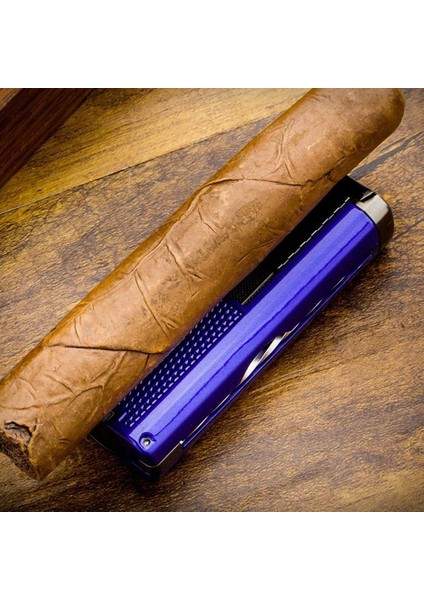 Yeni Seri Sehpalı Delicili ve Iğneli Üç Torch Puro Çakmağı Yeşil fırsatları