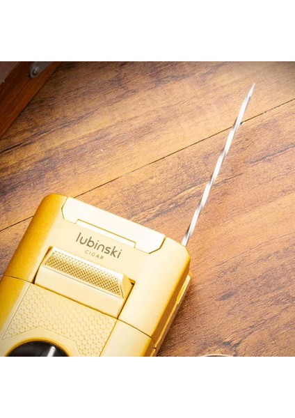 Premium Combo Puro Çakmağı Dahili Kesici - Delici - Iğne - Sehpa Gold