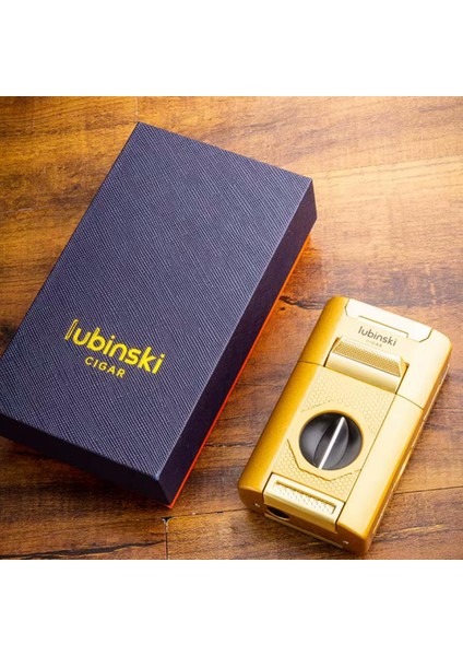 Premium Combo Puro Çakmağı Dahili Kesici - Delici - Iğne - Sehpa Gold