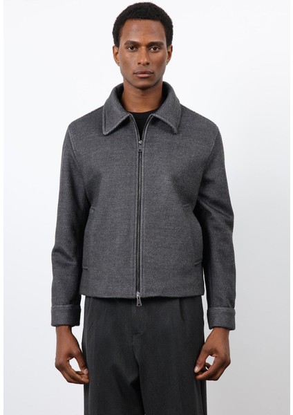 Antrasit Yün Karışımlı Erkek Ceket modelleri