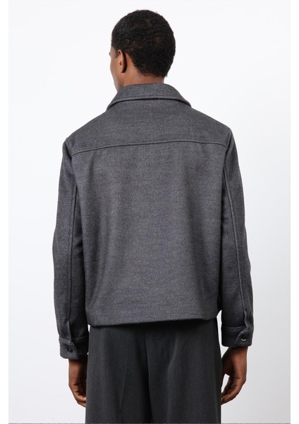 Antrasit Yün Karışımlı Erkek Ceket indirimleri