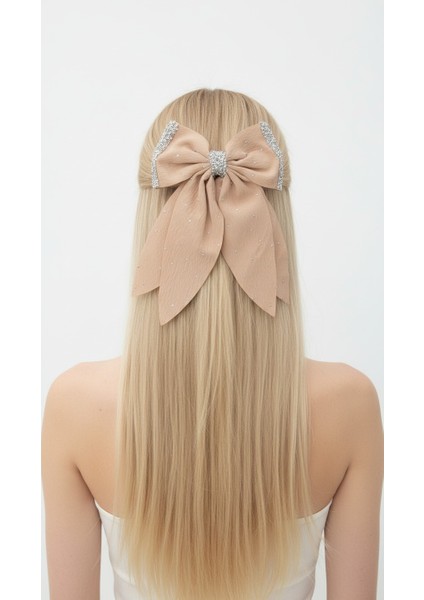 Parlak Taşlı Fiyonk Desenli Otomatik Toka