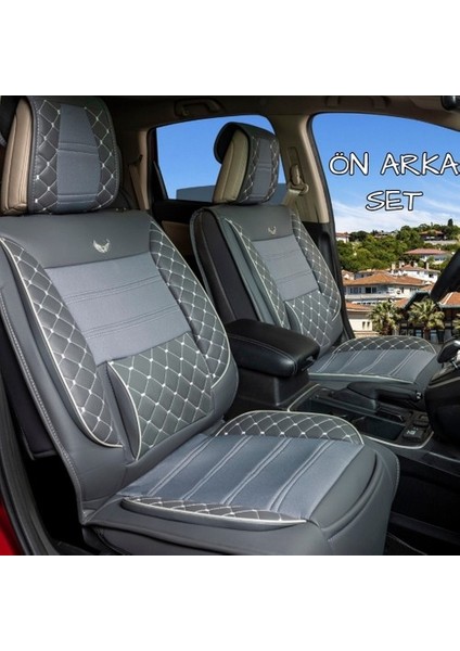 Aldysm Renault Fluence Lüx Deri Oto Koltuk Kılıfı Ön Arka Takım (Mars) Füme modelleri