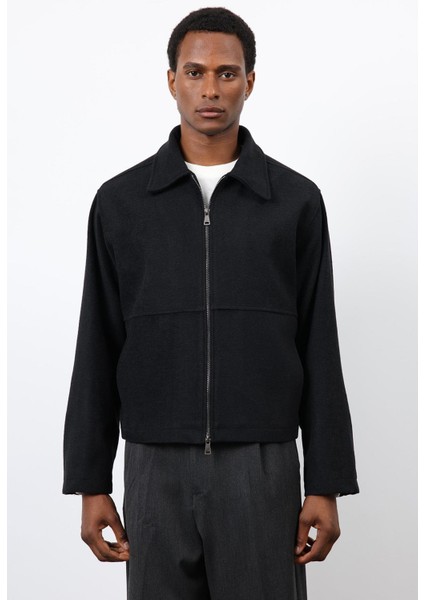 Siyah Regular Fit Dokulu Erkek Mont indirimleri