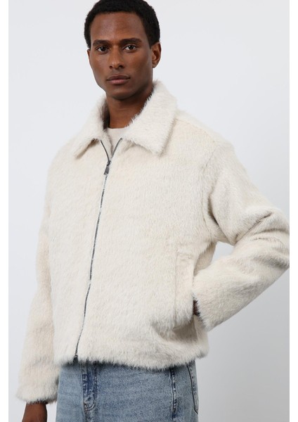 Ekru Yumuşak Dokulu Erkek Mont fırsatları