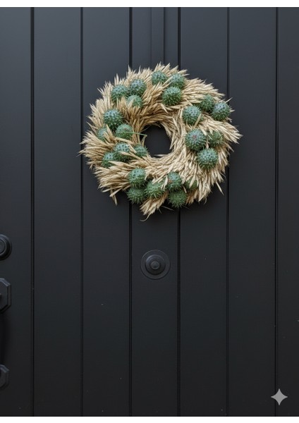 Yılbaşı Doğal Kapı Süsü Çelenk 14CM Duvar Dekor Hobi Ev Dekorasyon