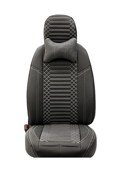 Aldysm Opel Vectra C Lüx Full Deri Oto Koltuk Kılıfı Ön Arka Takım (Giydirme Tip) Füme modelleri