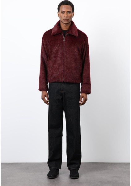 Bordo Yumuşak Dokulu Erkek Mont fırsatları