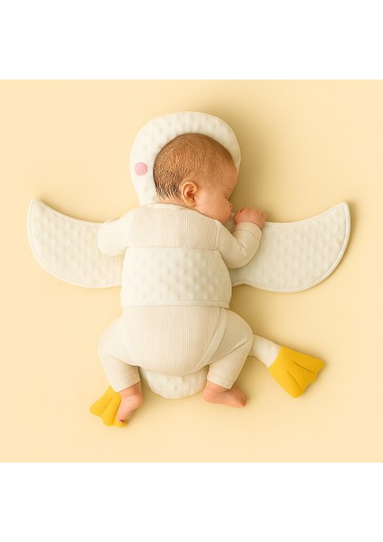 Cırt Cırtlı Ördek Desenli Bebek Destek Yastığı – Karın Üstü Uyku Minderi