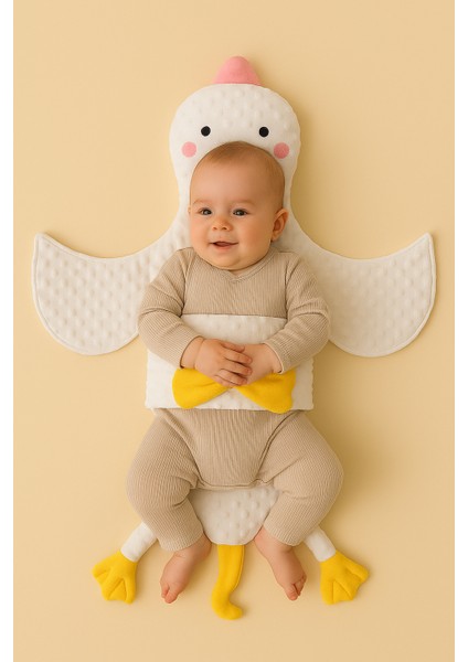 Cırt Cırtlı Ördek Desenli Bebek Destek Yastığı – Karın Üstü Uyku Minderi modelleri