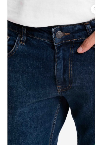 Erkek Normal Bel Fermuarlı Boru Paça Üst Kalite Jean Pantolon