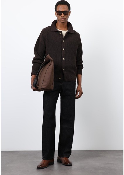 Kahve Örme Triko Erkek Hırka fiyatları