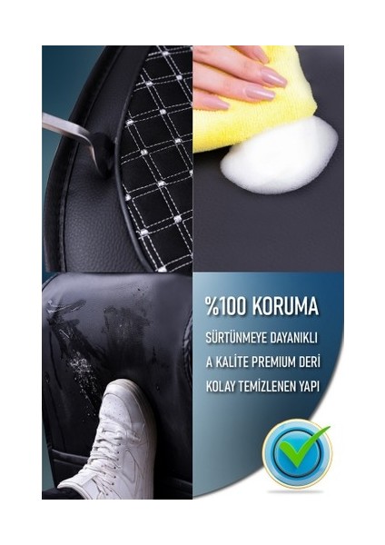 Aldysm Bmw 3 Serisi 328 Lüx Deri Oto Koltuk Kılıfı Ön Arka Takım Elit Serisi Siyah Beyaz indirimleri