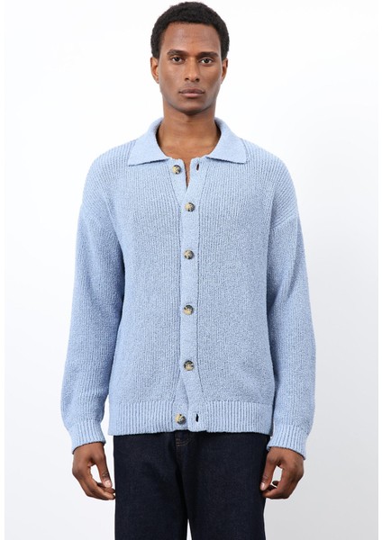 Bebe Mavi Örme Triko Erkek Hırka