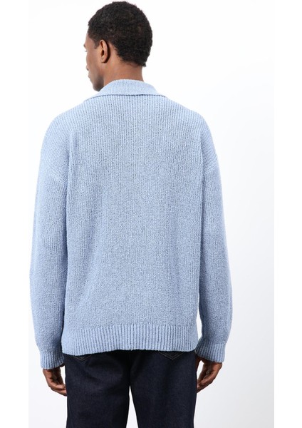 Bebe Mavi Örme Triko Erkek Hırka