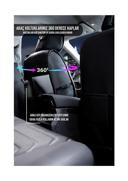 Aldysm Renault Megane 4 Sedan Lüx Oto Koltuk Kılıfı Ön Arka Takım Eagle Serisi Siyah fırsatları