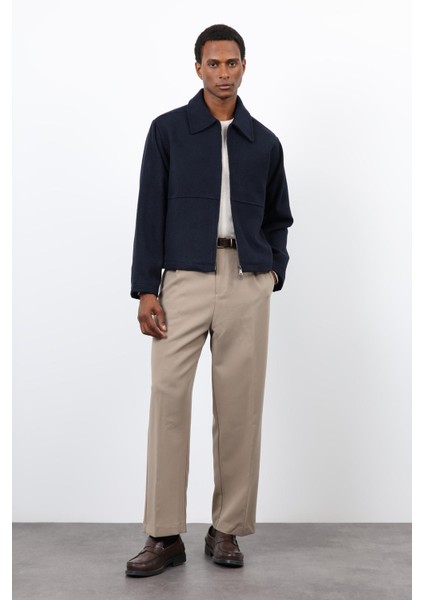 Lacivert Regular Fit Dokulu Erkek Mont fiyatları