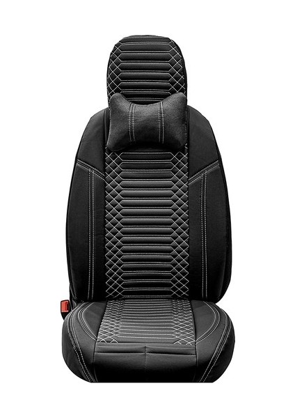 Aldysm Hyundai Tuscon Lüx Full Deri Oto Koltuk Kılıfı Ön Arka Takım (Giydirme Tip) Siyah Beyaz fiyatları