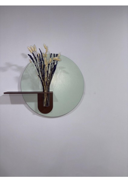 Orkide Ahşap Pilli Ledli Iskandinav Tarzı Salon Duvar Rafı Modern Çiçeklik 50 cm fırsatları