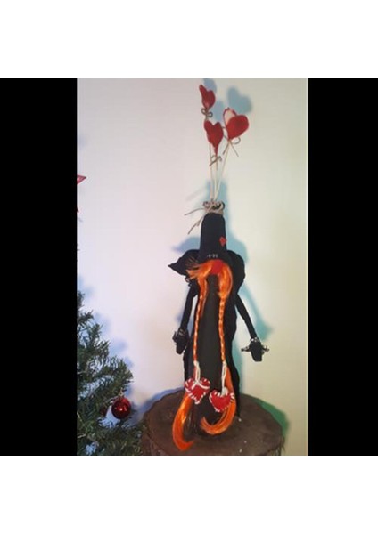 Kızıl Saçlı Şans Cücesi, 60 Cm, Hediyelik, Renkli ve Sevimli Dekoratif Figür