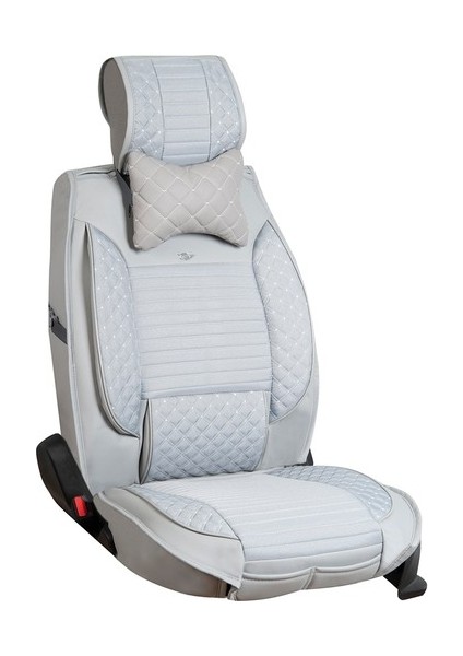 Aldysm Chevrolet Trax Lüx Deri Oto Koltuk Kılıfı Ön Arka Takım (Elit) Açık Gri fırsatları