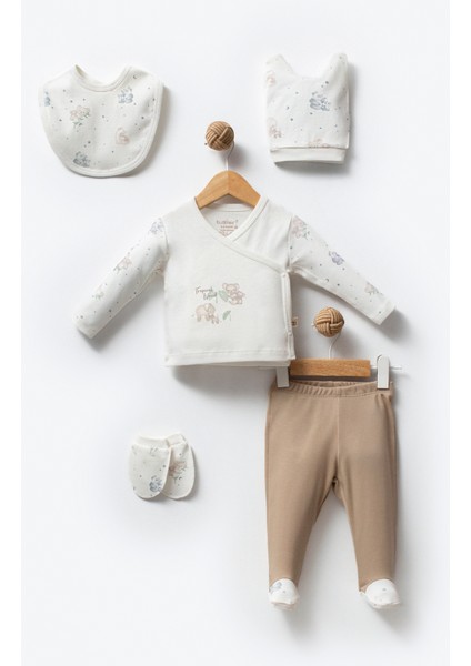 %100 Organik Pamuk Tropical Koala 5 Parça Hastane Çıkış Seti