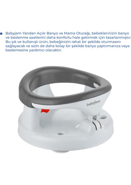 Yandan Açılır Banyo ve Mama Oturağı & Minder 2'li Set Antrasit fiyatları