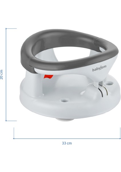 Yandan Açılır Banyo ve Mama Oturağı & Minder 2'li Set Antrasit