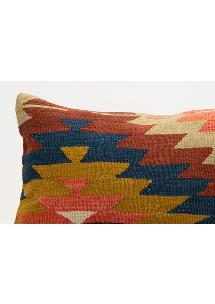 El Yapımı Kilimden Yapılmış Vintage Kırlent Kılıfı, Yün, 30X50 cm fiyatları