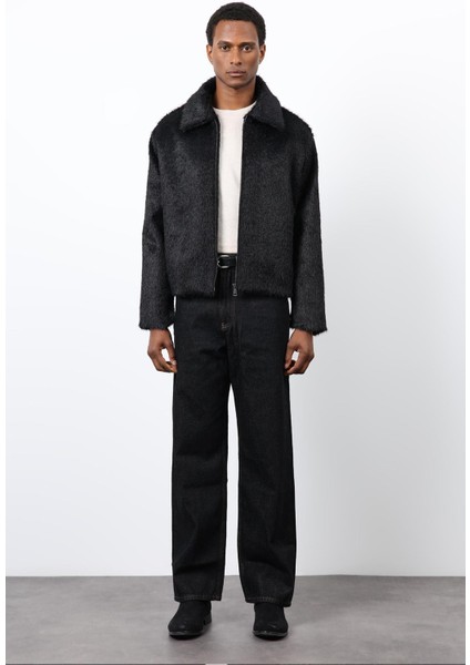 Siyah Yumuşak Dokulu Erkek Mont fiyatları